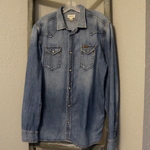 Diesel Men's Denim Jean Longsleeve Shirt